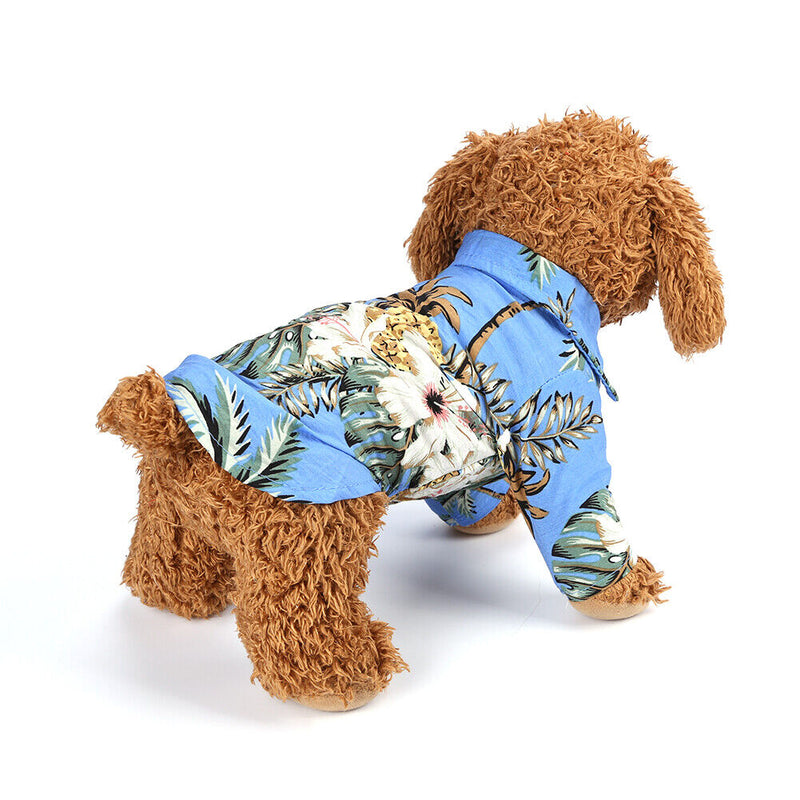 Hawaiian Style Pet Clothes Dog Shirt Spring Summer Casual Small Pet Clothing
