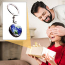 Solar System Metal Pendant Galaxy Nebula Earth Saturn Double-sided Glass Ba