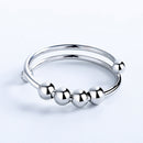 Single Coil Opening Ring Balls Anti Stress Peace Ring Jewellry Gift for Gir