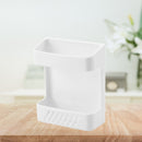 Wall Organizer Adhesive Remote Control Phone Charging Plug Holder (White) Newly