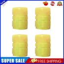 4pcs Luminous Tire Cap Tire Stem Cap Rim Stem Covers for Motorcycles (Yello