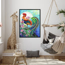 Floriferous Cocks Full Cross Stitch 11CT Cotton Thread DIY Printed Embroidery