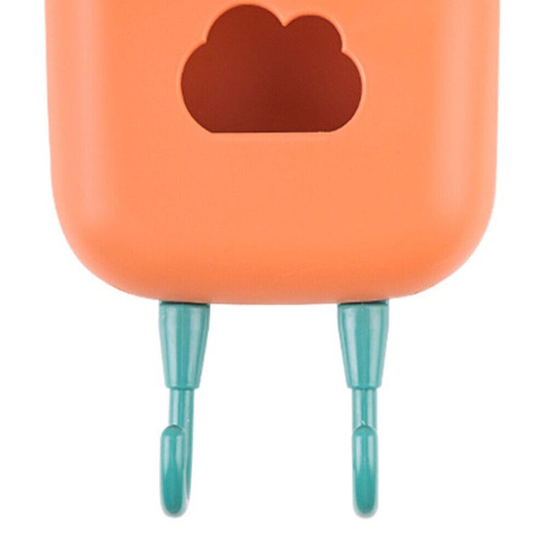 Phone Wall Mounted Holder Detachable Hook Plug Charging Organizer (Orange) Newly