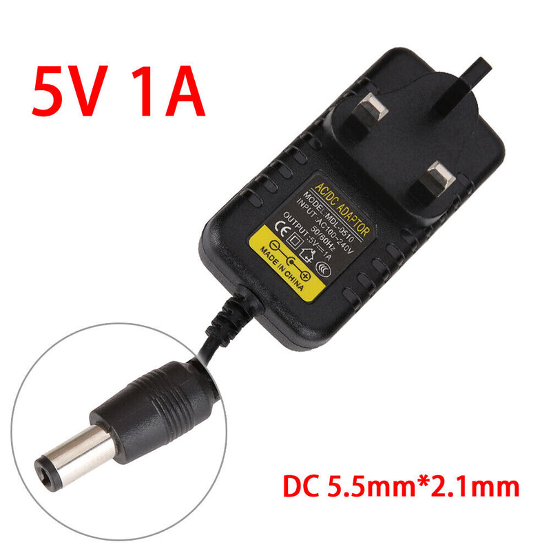 1PCS 5.5 x 2.5mm Male EU/UK/U.S./AU 5V1A AC 100V/220V Converter Adapter DC 5