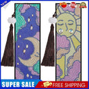 2pcs Special Shaped Drill Diamond Leather Tassel Bookmark DIY Art (SQ09)