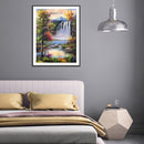 5D DIY Diamond Painting waterfall Full Round Drill Decor Newly