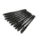 10PCS Fine Dual Heads Marking Pen Marker Waterproofink Thin Nib Black
