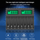 DC 5V 2A 8 Slots Smart Charger for 1.2V Ni-MH/Ni-Cd AA AAA Rechargeable Battery