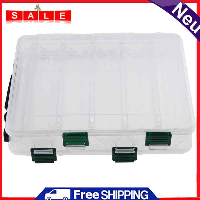 Double Sided 5+5 Compartment High Strength Clear Plastic Fishing Bo