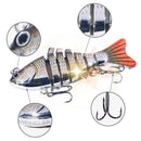 10cm Luminous Fishing Lures Multi Jointed 7 Segment Hard Bait Wobbler Swimbai
