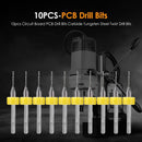10pcs Circuit Board PCB Drill Bits Tungsten Steel Twist Drill Bits (0.7mm) Newly