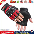 Anti-Skid MTB Bicycle Motorcycle Bike Protective Gloves (Red Half Finger) Newly
