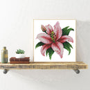 Partial Cross Stitch Blossom Lily 14CT Counted Embroidery Needlework DIY Decor