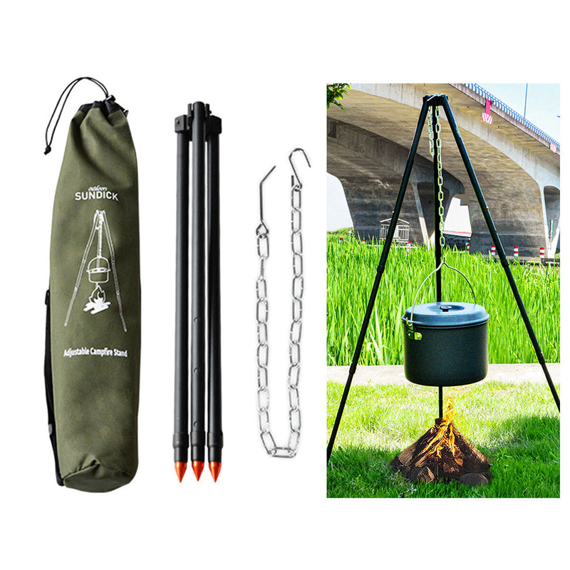 Camping Stativgrill Stativkocher für Outdoor Wandern Lagerfeuer Kochen BBQ