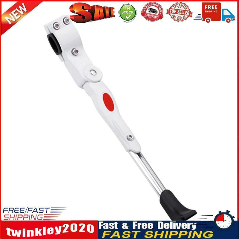 Adjustable MTB Road Bicycle Kickstand Parking Rack Side Kick Stand(White) Newly