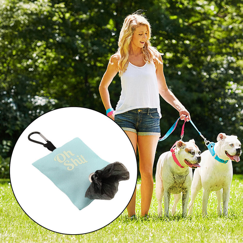 Pets Garbage Poop Bag Dispenser Dog Waste Bag Holder Organizer (Light Blue)