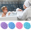 Point Tip Silicone Scalp Shampoo Massage Brush Head Acupoint Comb (Purple)