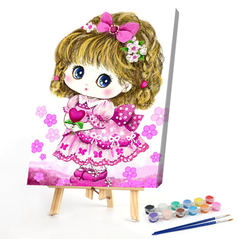Little Girl 40x50cm Oil Paint By Numbers Picture DIY