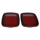 16LED Square Turn Signal Stop Tail Lights for Jeep Wrangler JK TJ CJ YJ 2 Pack