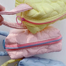 Fashion Cotton Padded Flower Pattern Handbag Winter Casual Stitching Clutch Bag