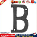 Metal Letters Cast Iron House Sign Doorplate DIY Cafe Wall Decoration (B) Newly