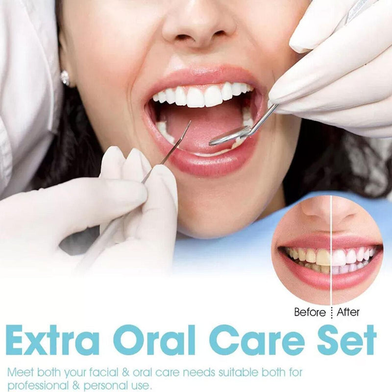 Dental Teeth Cleaning Kit Dentist Floss Plaque Remover Care Tooth Scraper Tools`