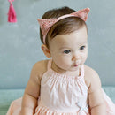 Baby Headband Cat Ears Headband Delicate Lace Children Hair Ornaments(Pink)
