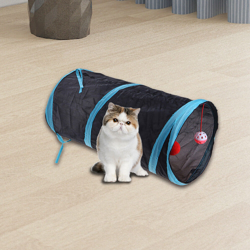 2/3/4 Holes Pet Cats Tunnel Toys Foldable Playing Tent Toys Interactive Tub