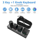 RGB Macro 3 Key + 1 Knob Programmable Mechanical Gaming Keyboard (Black)