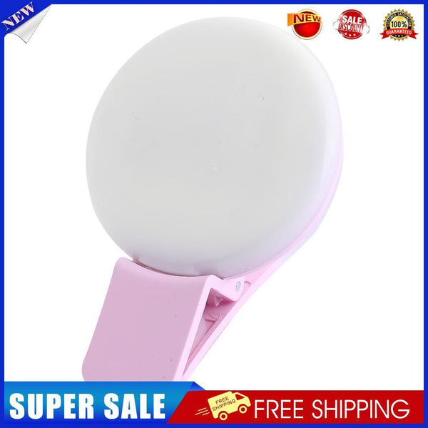 5pcs Mini LED USB Clip Mobile Phone Q Selfie Ring Flash  Fill Light(Pink)