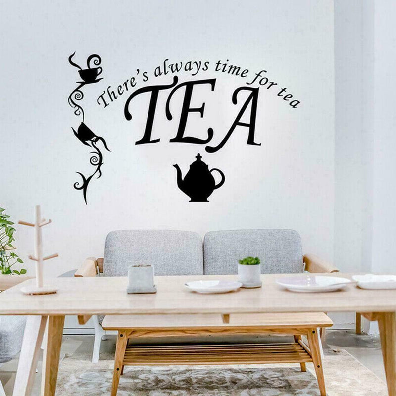 Coffee Wall Stickers Kitchen Vinyl Decals English Decor PVC Stickers DIY P4E9
