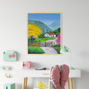 Paint By Numbers DIY Mountain Hut Hand Painted Canvas Picture Home Wall Decor