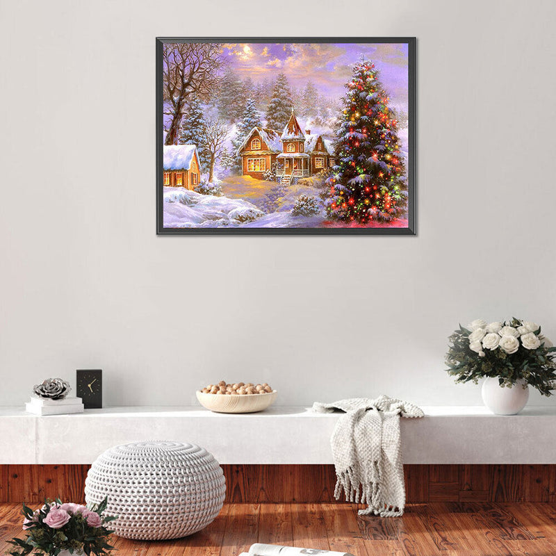 DIY Diamond Painting Kits Full Round Drill Christmas Village Crafts Home Decor
