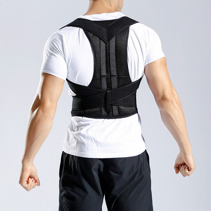 Adjustable Back Support Spine Shoulder Correction Brace Belt Elastic Strap