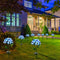 LED Solar Light Hydrangea Flower Lawn Stakes Lamp Outdoor Art Decor (Blue) Newly