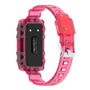 TPU Transparent Strap for HUAWEI HONOR Band 6 Wristband Belt (Rose Red) Newly
