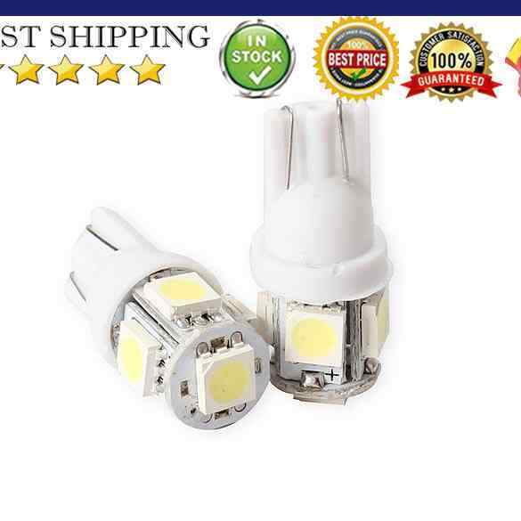 2PCS T10 5050 5SMD LED White Light Car Side Wedge Tail Light Lamp Bright