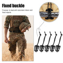 5pcs Molle Backpack Carabiner EDC Elastic Rope Webbing Fix Buckle (Black) Newly