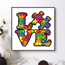 DIY Rhinestone Mosaic Love Letters Full Round Diamond Painting Kit Gift