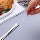 Stainless Steel Straw Cleaning Brush Bar Home Drinking Pipe StrawsWasher*10