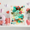 Oil Paint By Numbers Paper Flower Frameless Picture Craft Kit for Living Room