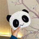 Lovely Panda Crossbody Bags Plush Girls Purse Shoulder Chain Messenger Handbags