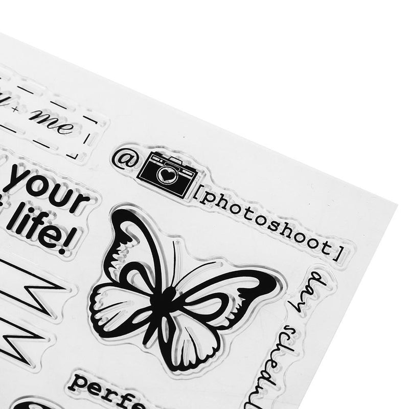 Digital Butterfly Silicone Clear Stamp DIY Scrapbooking Album Decor Seal