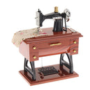 Retro Plastic Metal Sewing Machine Music Box Mechanical Jewelry Box (LJ-11)