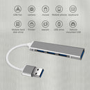 USB C HUB USB 3.0 Type-C Hub 4 Ports Splitter Adapter for PC (A809 Grey)