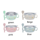 Creative Bowl Spoon Set Baby Feeding Bowl With handle Stainless steel