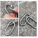 Safe Oval Fishing Metal Hanging Buckle Carabiners Keychain Clip Hooks
