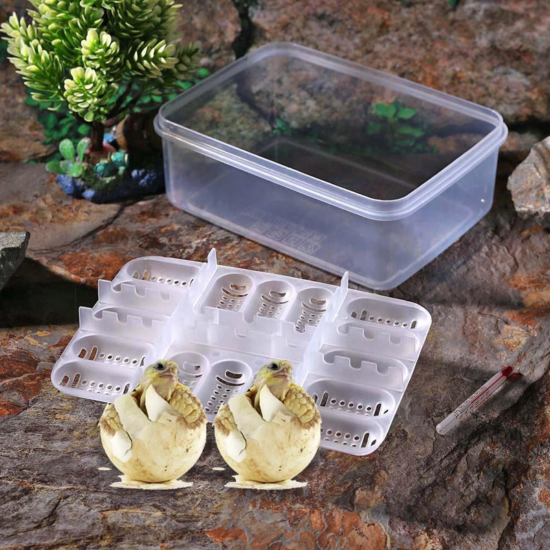 16 Grids Plastic Reptiles Egg Incubator Tray Eggs Hatcher Case for Lizard S