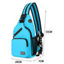 Fashion Oxford Cloth Shoulder Chest Bag Women Travel Solid Color Large Backpack