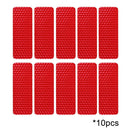 10pcs Car Reflective Stickers Warning Strip Safety Tapes (Rectangle)(Red)